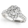 Image 1 : 2.1 ctw Certified VS/SI Diamond Halo Ring 18k White Gold - REF-197A2N