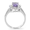 Image 2 : 2.40 ctw Tanzanite & Diamond Ring 14k White Gold - REF-82A4N