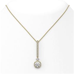 1.6 ctw Diamond Designer Necklace 18K Yellow Gold - REF-319W6H