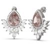 Image 2 : 9.75 ctw Morganite & Diamond Earrings 18K White Gold - REF-627H3R