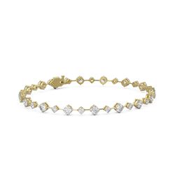 6.24 ctw Diamond Designer Bracelet 18K Yellow Gold - REF-767G3W