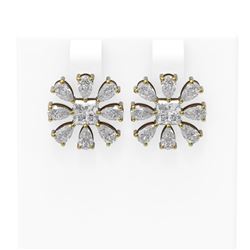 5.82 ctw Diamond Earrings 18K Yellow Gold - REF-836Y4X