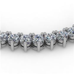 25 ctw 3 Prong VS/SI Diamond Riviera Necklace 14K White Gold - REF-2250G2W