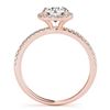 Image 3 : 1.20 ctw Certified VS/SI Diamond 2pc Wedding Set Halo 14k Rose Gold - REF-146A8N