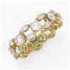 Image 1 : 4.77 ctw Round & Marquise Diamond Eternity Band 18K Yellow Gold - REF-546X5A