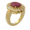 Image 1 : 7.72 ctw Ruby & Diamond Ring 18K Yellow Gold - REF-263Y6X