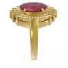 Image 2 : 7.72 ctw Ruby & Diamond Ring 18K Yellow Gold - REF-263Y6X