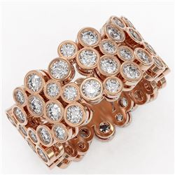 4 ctw Diamond Designer Ring 18K Rose Gold - REF-364K2Y