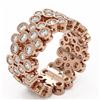Image 2 : 4 ctw Diamond Designer Ring 18K Rose Gold - REF-364K2Y