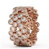 Image 3 : 4 ctw Diamond Designer Ring 18K Rose Gold - REF-364K2Y
