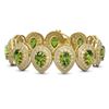 Image 1 : 57.24 ctw Tourmaline & Diamond Victorian Bracelet 14K Yellow Gold - REF-1769F5M