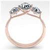Image 2 : 2 ctw Past Present Future VS/SI Diamond Ring Martini 14k Rose Gold - REF-390R9K