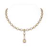 Image 1 : 23.46 ctw Citrine & Diamond Necklace 18K Rose Gold - REF-890K9Y