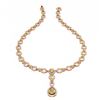 Image 3 : 23.46 ctw Citrine & Diamond Necklace 18K Rose Gold - REF-890K9Y