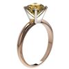 Image 3 : 2.50 ctw Certified Intense Yellow Diamond Solitaire Ring 10k Rose Gold - REF-564A5N