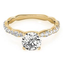 0.93 ctw Certified VS/SI Diamond Ring 18k Yellow Gold - REF-87G8W