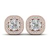 Image 1 : 1.35 ctw Certified VS/SI Diamond Stud Micro Earrings 14k Rose Gold - REF-177K3Y