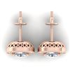 Image 3 : 1.35 ctw Certified VS/SI Diamond Stud Micro Earrings 14k Rose Gold - REF-177K3Y