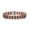 Image 1 : 23.08 ctw Garnet & Diamond Bracelet 14K Rose Gold - REF-327F3M