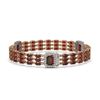 Image 2 : 23.08 ctw Garnet & Diamond Bracelet 14K Rose Gold - REF-327F3M