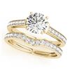 Image 1 : 1.83 ctw Certified VS/SI Diamond 2pc Wedding Set 14k Yellow Gold - REF-300G8W