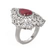 Image 1 : 5.77 ctw Ruby & Diamond Ring 18K White Gold - REF-230G8W