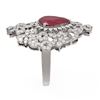 Image 2 : 5.77 ctw Ruby & Diamond Ring 18K White Gold - REF-230G8W
