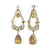 Image 2 : 26.4 ctw Canary Citrine & Diamond Earrings 18K Yellow Gold - REF-533G5W