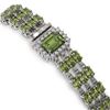 Image 3 : 26.64 ctw Tourmaline & Diamond Bracelet 14K White Gold - REF-472M8G