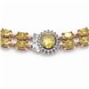 Image 3 : 53.35 ctw Citrine & Diamond Necklace 14K Rose Gold - REF-581W8H