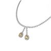 Image 2 : 15.27 ctw Citrine & Diamond Necklace 18K White Gold - REF-801Y8X