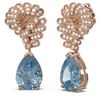 Image 2 : 5.63 ctw Blue Topaz & Diamond Earrings 18K Rose Gold - REF-115K6Y