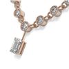 Image 3 : 11.5 ctw Emerald Cut Diamond Designer Necklace 18K Rose Gold - REF-897R3K