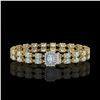 Image 1 : 14.35 ctw Aquamarine & Diamond Bracelet 14K Yellow Gold - REF-236H4R