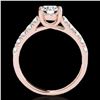 Image 2 : 1.55 ctw Certified Diamond Solitaire Ring 10k Rose Gold - REF-245H5R