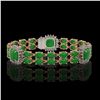 Image 1 : 15.79 ctw Jade & Diamond Bracelet 14K Rose Gold - REF-263N6F