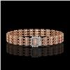 24.91 ctw Morganite & Diamond Bracelet 14K Rose Gold - REF-354H5R