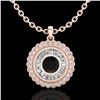 2.11 ctw Fancy Black Diamond Art Deco Stud Necklace 18k Rose Gold - REF-180Y2X