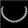 72.27 ctw Aquamarine & Diamond Victorian Necklace 14K White Gold - REF-1800K2Y