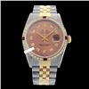 Rolex Men's Two Tone 14K Gold/SS, QuickSet, Diam Dial & Diam/Ruby Bezel