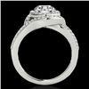 Image 2 : 2.15 ctw Certified Diamond Solitaire Halo Ring 10k White Gold - REF-257H8R