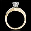 Image 2 : 1.4 ctw Certified Diamond Bypass Solitaire Ring 10k Yellow Gold - REF-259F3M