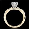 Image 2 : 1.25 ctw Certified Diamond Solitaire Ring 10k Yellow Gold - REF-190R9K