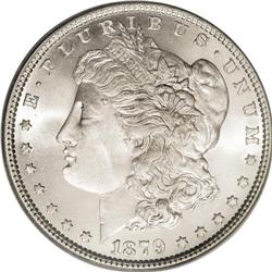 1879 S$1 MS67 PCGS. Production of silver dollars was f