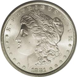 1881 S$1 MS66 PCGS. Ex: Jackson Hole. Satiny luster pe