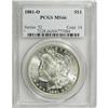 Image 3 : 1881-O S$1 MS66 PCGS. Several die cracks can be seen o