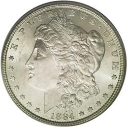 1884 S$1 MS67 PCGS. Ex: Jackson Hole. This coin''s chi