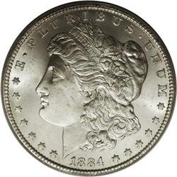 1884-CC S$1 MS67 PCGS. Ex: Jackson Hole. Like most exa