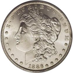 1886-O S$1 MS64 PCGS. Ex: Jackson Hole. A common coin