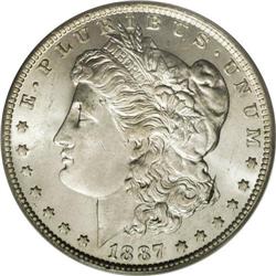 1887/6-O S$1 MS64 PCGS. VAM-3. A Top 100 Variety. Part